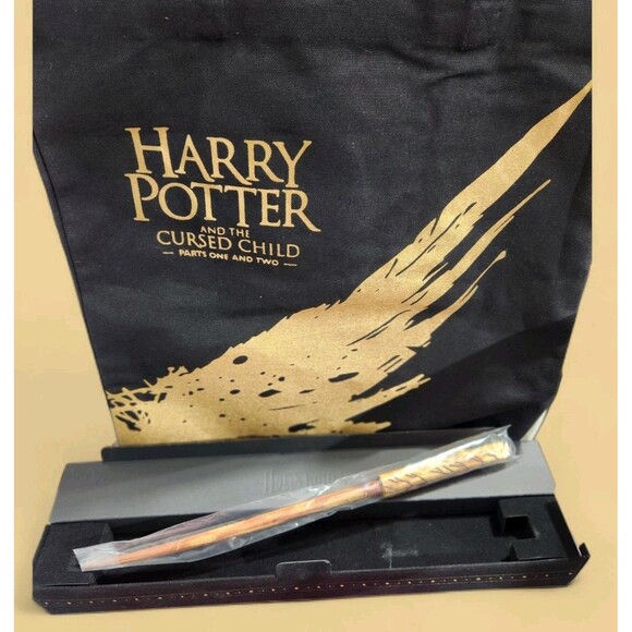 Harry Potter & The Cursed Child Broadway Tote & HP Wand Real Merchandise - Picture 3 of 5